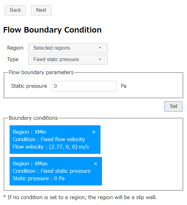 Outflow boundary condition