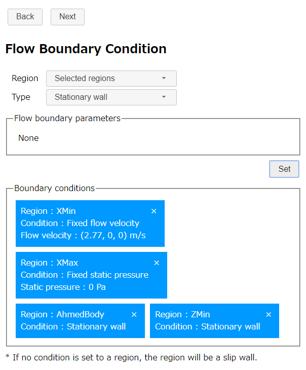 Wall boudary condition