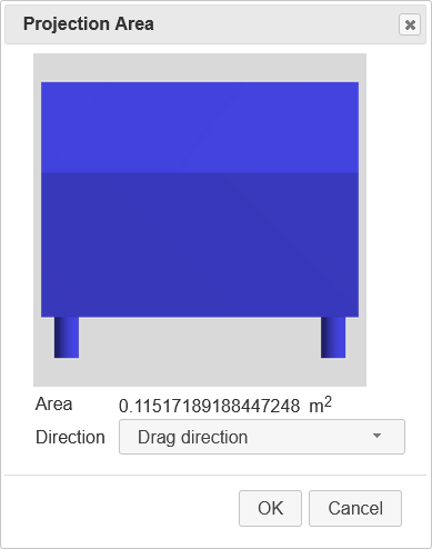 Projection Area dialog