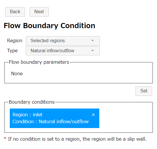 Inflow boundary condition