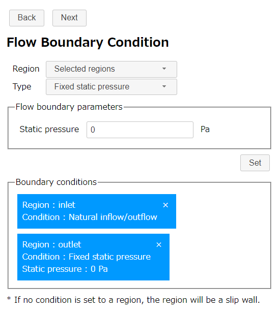 Outflow boundary condition