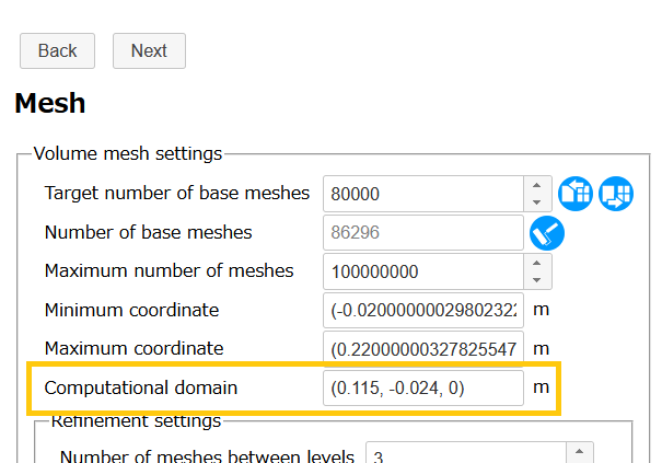 Setting computational domain