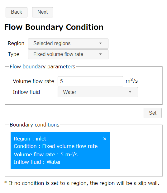 Inflow boundary condition