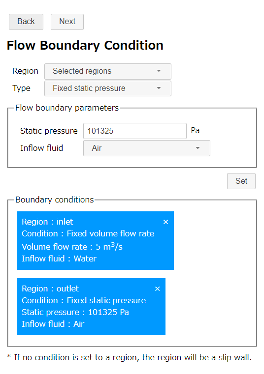 Outflow boundary condition