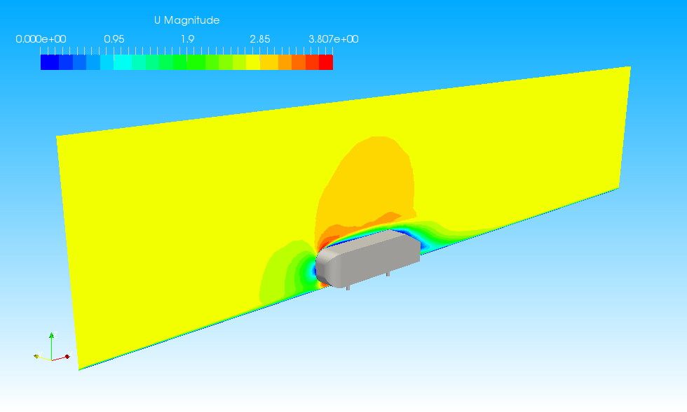 ParaFoam velocity result