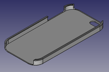 FreeCAD作図例（スマーフォンカバー）